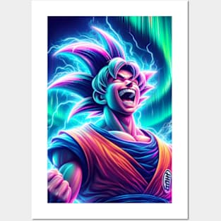 Goku laugh Posters and Art